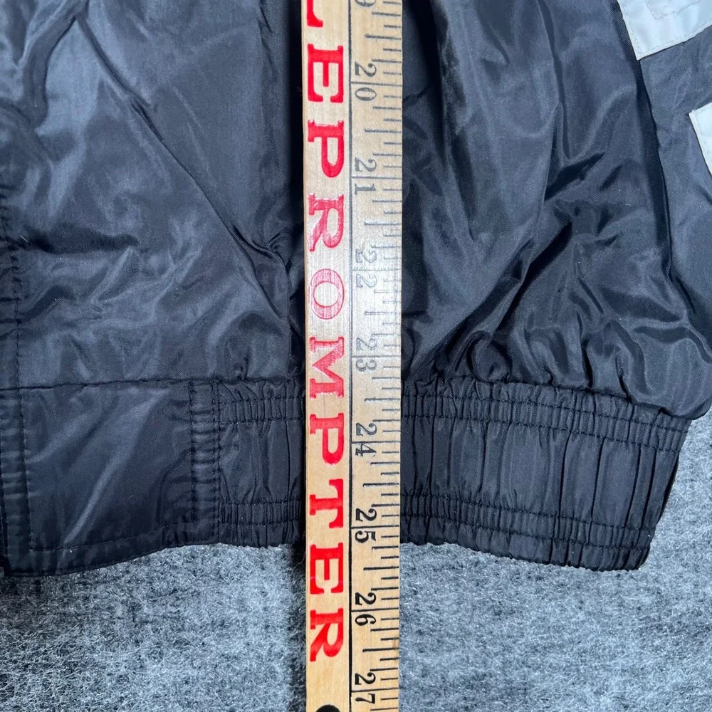 Vintage Adidas Windbreaker Jacket Small Black White 90s Full Zip Hooded